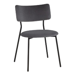 Изображение товара Стул обеденный STOOL GROUP Амелия велюр темно-серый