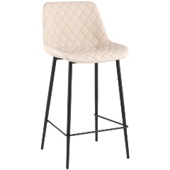 Изображение товара Стул барный STOOL GROUP Arch из экокожи светло-серый с металлическим каркасом