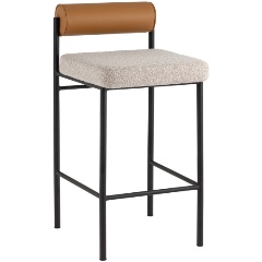 Изображение товара Стул барный STOOL GROUP Балла, бежевый, коричневая экокожа