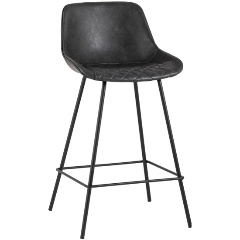 Изображение товара Барный стул STOOL GROUP TEXAS из экокожи серого цвета