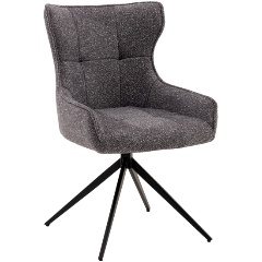 Изображение товара Стул STOOL GROUP Carlene, вращающийся, серый