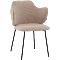Изображение товара Стул Джиннет из велюра с металлической базой - комфорт и стиль