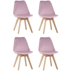 Изображение товара Стул обеденный STOOL GROUP FRANKFURT велюр розовый (4 шт/уп)