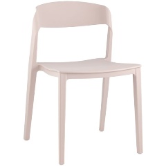 Изображение товара Обеденный стул Moris из пластика нежно-розовый современный дизайн