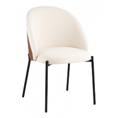 Изображение товара Стул обеденный STOOL GROUP Adelinde бежевый с коричневой экокожей