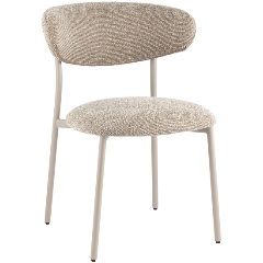 Изображение товара Стул обеденный STOOL GROUP Ayla, бежево-зеленый, кремовые ножки