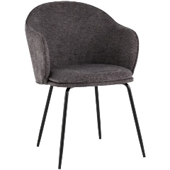 Изображение товара Обеденный стул STOOL GROUP Echo темно-серого цвета с мягкой обивкой и подлокотниками