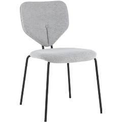 Изображение товара Обеденный стул Masey серый с металлическим каркасом и мягким сиденьем