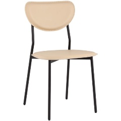 Изображение товара Стул обеденный Minnie бежевый с металлическим каркасом простой дизайн
