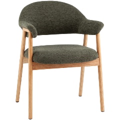 Изображение товара Стул обеденный STOOL GROUP Tavu с деревянными ножками, зеленый