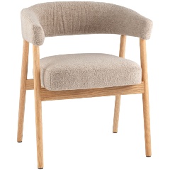 Изображение товара Стул обеденный STOOL GROUP Zubo с деревянными ножками, бежевый