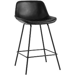 Изображение товара Стул полубарный STOOL GROUP Деймон экокожа черный
