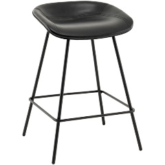 Изображение товара Стул полубарный STOOL GROUP Фуриоса экокожа чёрный