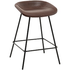 Изображение товара Стул полубарный STOOL GROUP Фуриоса экокожа коричневый