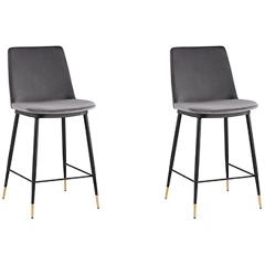 Изображение товара Стул полубарный STOOL GROUP Мелисса, велюр темно-серый (2 шт/уп)