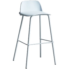 Изображение товара Стул полубарный STOOL GROUP Mist, серо-голубой.