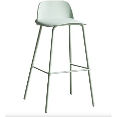 Изображение товара Стул полубарный STOOL GROUP Mist серо-зеленого цвета для дома и ресторана