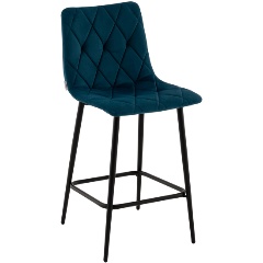 Изображение товара Стул полубарный STOOL GROUP Одди Diamond велюр синий