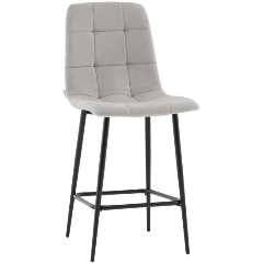 Изображение товара Стул полубарный STOOL GROUP Одди велюр светло-серый