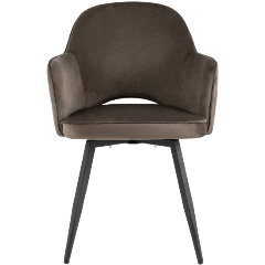 Изображение товара Стул обеденный STOOL GROUP Венера вращающийся, велюр коричневый NP