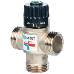 Изображение товара Термостатический смесительный клапан STOUT для систем отопления и ГВС. G 1” M (SVM-0120-254325)