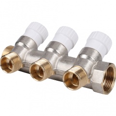 Изображение товара Коллектор STOUT распределительный 3/4", 3 отвода 1/2"