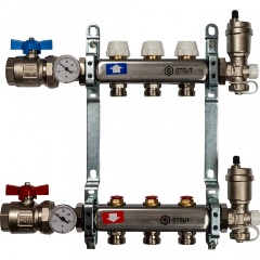 Изображение товара Коллектор STOUT SMS 0912 000003 в сборе без расходомеров для системы отопления