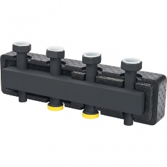 Изображение товара Распределительный коллектор STOUT (стальной) 2 отопительных контура. В теплоизоляции DN 25