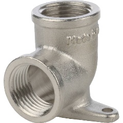 Изображение товара Угольник с креплением STOUT ВР никелированный 1/2