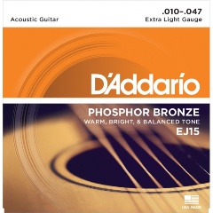 Изображение товара Струны D`ADDARIO EJ15 для акустической гитары, фосфорная бронза