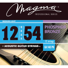 Изображение товара Струны Magma Strings GA140PB12, для 12-струнной акустической гитары