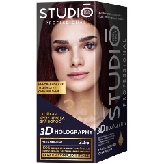 Изображение товара Стойкая крем-краска для волос STUDIO PROFESSIONAL 3D HOLOGRAPHY тон 3.56 Тёмная вишня