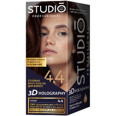 Изображение товара Стойкая крем-краска для волос STUDIO PROFESSIONAL 3D HOLOGRAPHY тон 4.4 Мокко