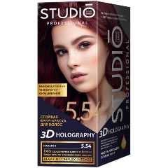 Изображение товара Стойкая крем-краска для волос STUDIO PROFESSIONAL 3D HOLOGRAPHY тон 5.54 Махагон