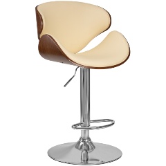 Изображение товара Стул барный DOBRIN KARTER (коричневое дерево, кремовый)