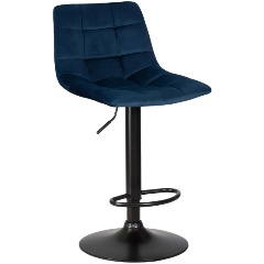 Изображение товара Стул барный DOBRIN TAILOR BLACK (синий велюр (MJ9-117))