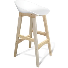 Изображение товара Стул барный SHEFFILTON SHT-ST19/S65 белый/прозрачный лак