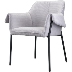 Изображение товара Стул Bergenson Bjorn Aline шенилл, светло-серый