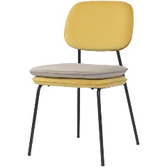 Изображение товара Стул Bergenson Bjorn Pea, велюр, желтый/бежевый
