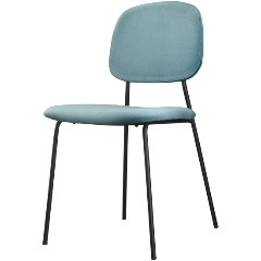 Изображение товара Стул Bergenson Bjorn Tilla велюр, темно-бирюзовый