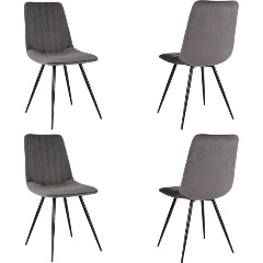 Изображение товара Стул для дома Бюрократ CH-K6_4 комплект 4шт Holland 18 металл черный на ножках