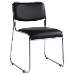 Изображение товара Стул для посетителей Easy Chair 802 VP к/з черный,без подл., хром (Уценка - У2)