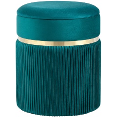 Изображение товара Пуф Миранда с ящиком из велюра бирюзового цвета от STOOL GROUP