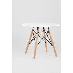 Изображение товара Стол обеденный STOOL GROUP EAMES DSW SMALL D=60, белый на дер.ножках