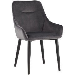 Изображение товара Обеденный стул Диана NEW из велюра серого цвета, современный дизайн