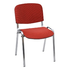 Изображение товара Стул Helmi HL-F01 "Изо", каркас хром, обивка ткань красная с черным