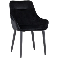 Изображение товара Обеденный стул Диана NEW из велюра черного цвета, современный и комфортный