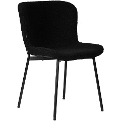 Изображение товара Стул обеденный DOBRIN MILO (черные ножки, черный букле (UF992-12))