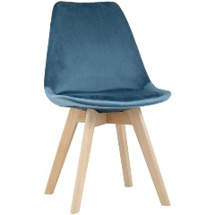 Изображение товара Стул обеденный STOOL GROUP FRANKFURT велюр, синий