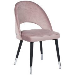 Изображение товара Обеденный стул GARDA DECOR велюр пепельно-розовый 51x56x84 см
